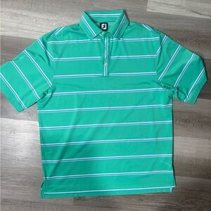 FootJoy Green Striped Men's Polo Shirt